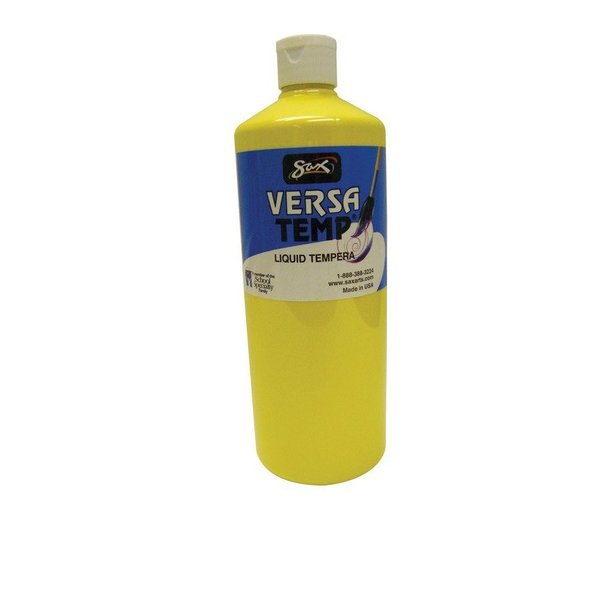Sax Versatemp Heavy-Bodied Tempera Paint, Primary Yellow, Quart 2685